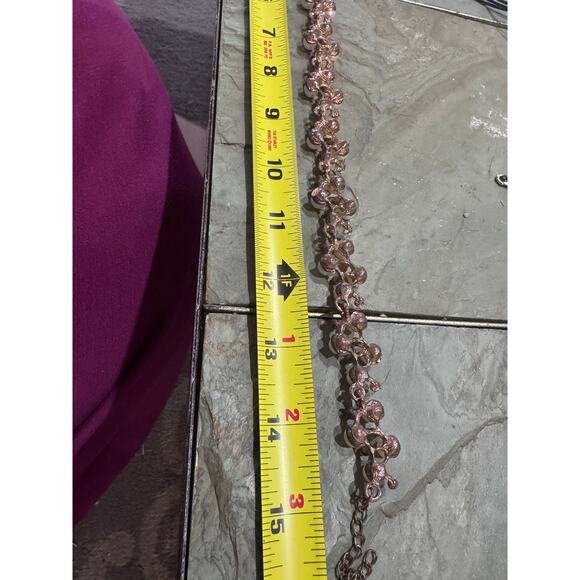 Vintage Pearl & Rhinestone Floral Choker | Gold Tone | Romantic Coquette - Picture 3 of 5